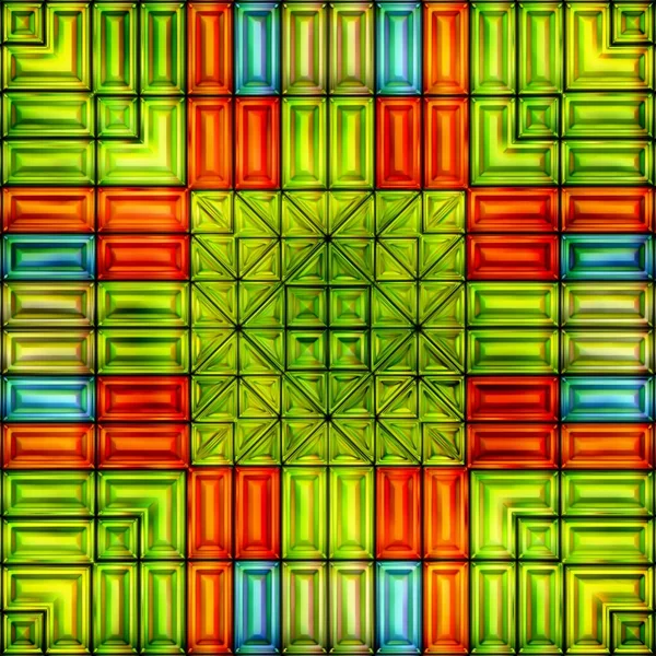Naadloze Textuur Van Abstracte Heldere Glanzende Kleurrijke Geometrische Vormen Illustratie — Stockfoto