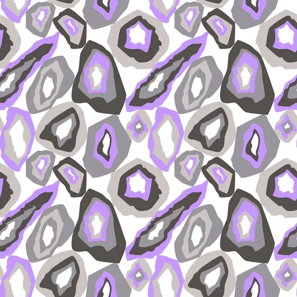 Vector gemstone pattern in violet and gray shadows — Stock Vector