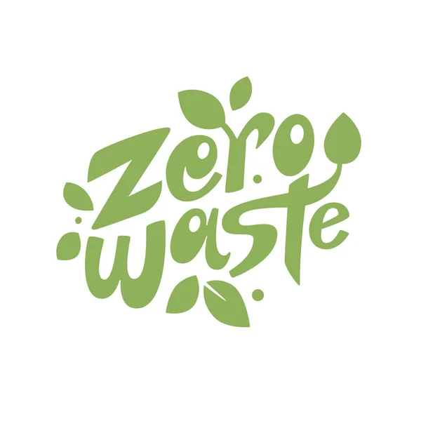 Zero waste lettering — Stock Vector