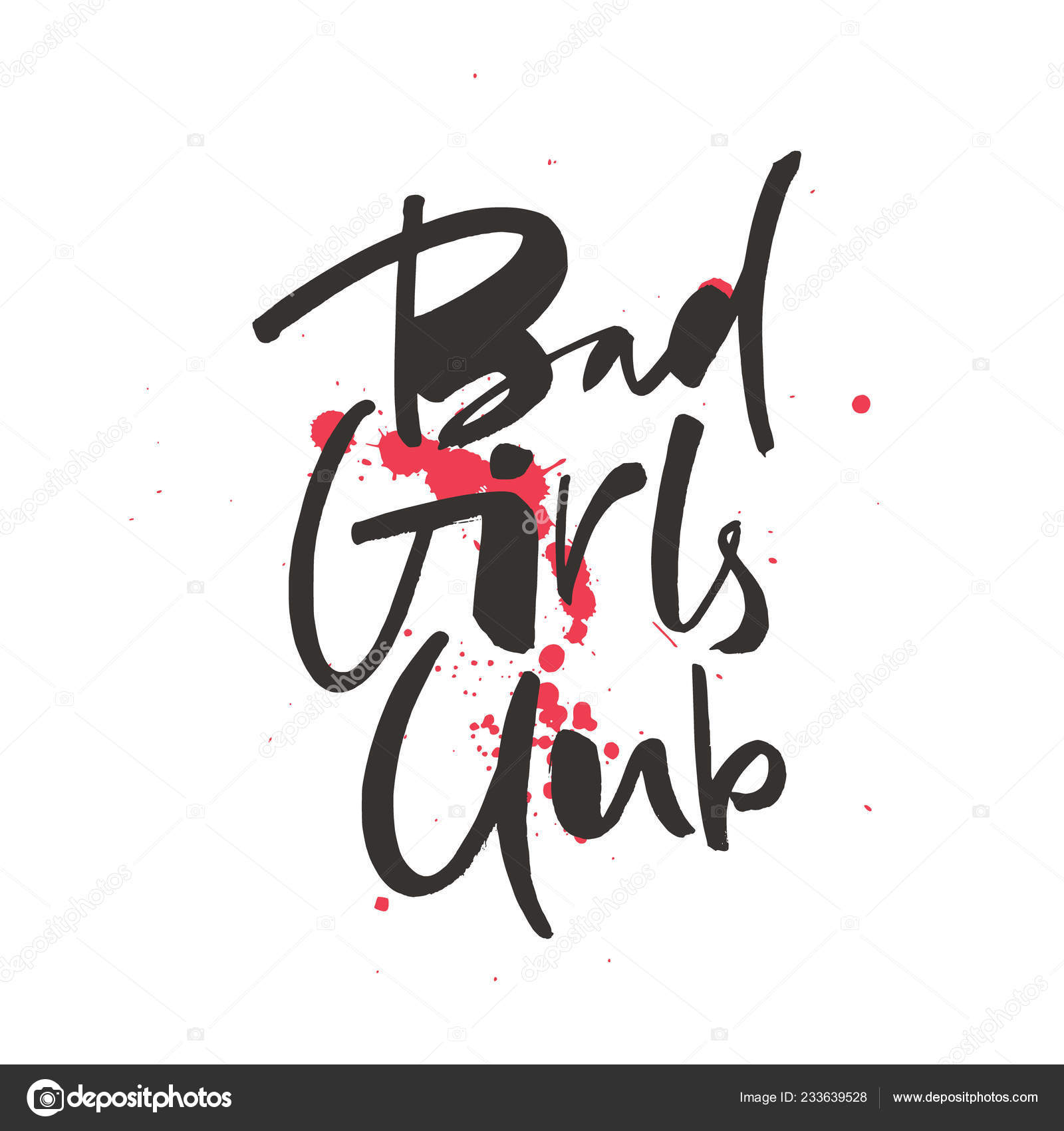 Premium Vector | A black and white logo with the words bad girls club.