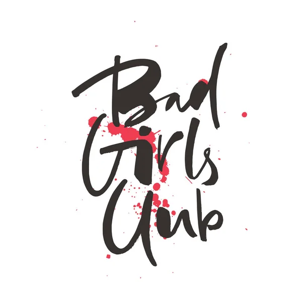 Cattive ragazze club lettering — Vettoriale Stock