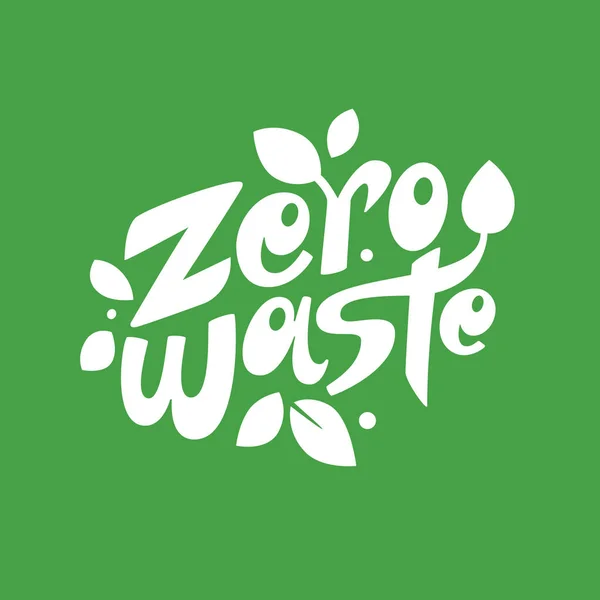 Zero waste lettering composition — Stock Vector