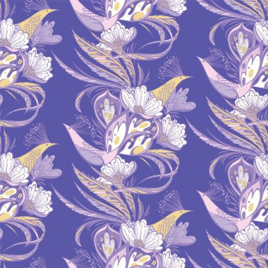 Cennet kuşlar sorunsuz doğu deseni