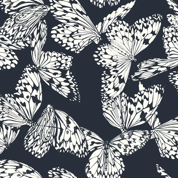 Modèle sans couture papillon — Image vectorielle