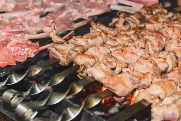 Espetos Carne Espetos — Fotografia de Stock