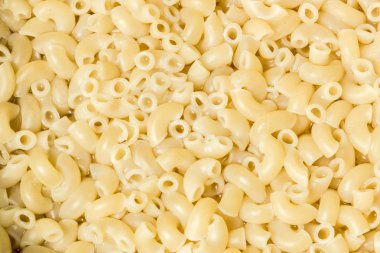 Her çerçeve için pişmiş makarna. Yatay çerçeve