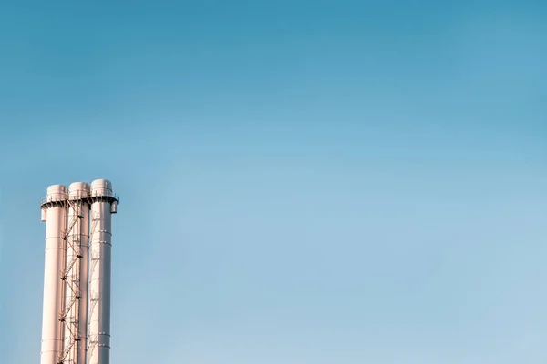 Tuyaux Plante Contre Ciel Bleu — Photo