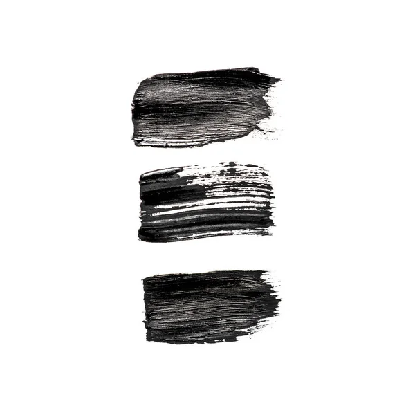 Abstrakcja Dla Tła Rysunek Trzy Linie Czarnej Farby Biały Białym — Zdjęcie stockowe