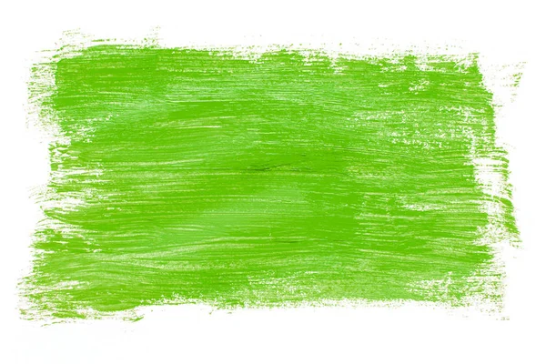 Abstraction Background Rectangular Pattern Green Paint White Isolated Background Horizontal — Stock Photo, Image