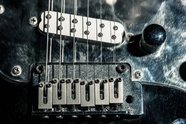 エレク トリック ギター フルフレーム ピックアップの一部です 水平フレーム — ストック写真