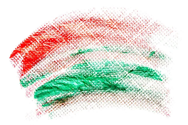 Абстракція Тла Малюнок Червоної Зеленої Фарби Білому Ізольованому Тлі Горизонтальна — стокове фото