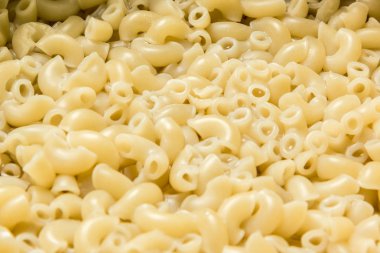 Her çerçeve için pişmiş makarna. Yatay çerçeve