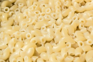 Her çerçeve için pişmiş makarna. Yatay çerçeve