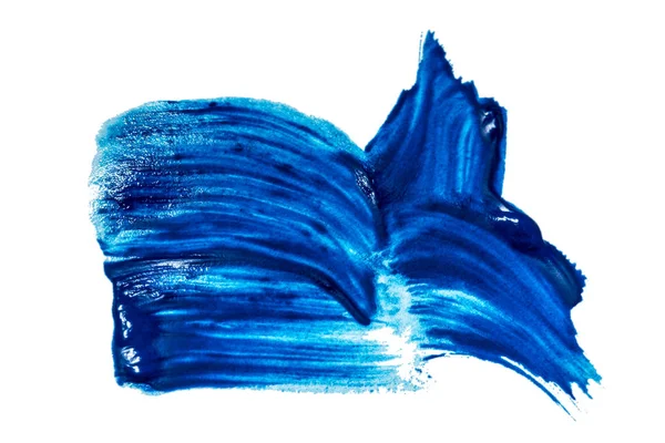 Abstracción Para Fondo Dibujo Pintura Azul Sobre Fondo Blanco Aislado — Foto de Stock