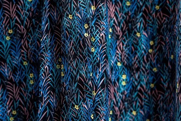Текстура Фона Разноцветная Ткань Каркаса Горизонтальная Рамка — стоковое фото