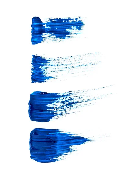 Abstrakcja Dla Tła Rysunek Trzech Linii Niebieskiej Farby Biały Białym — Zdjęcie stockowe