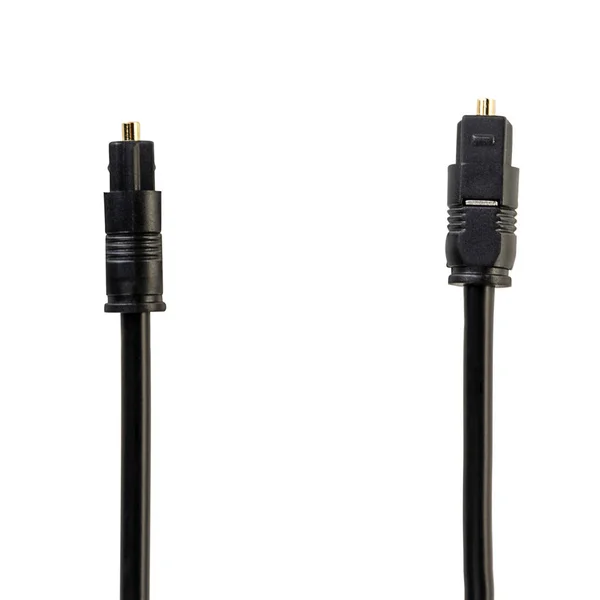 Cable Audio Óptico Con Conector Redondo Marco Cuadrado —  Fotos de Stock