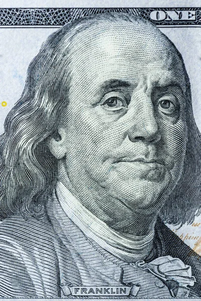 Us national currency hundred dollars close up — Stock Photo, Image