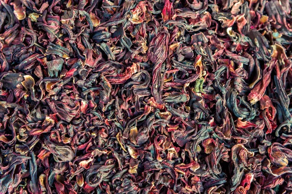 Feuilles de thé aux fruits secs colorés pour tout le cadre — Photo