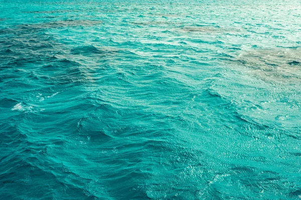 Texture blue sea or ocean water full frame — Stock Photo, Image