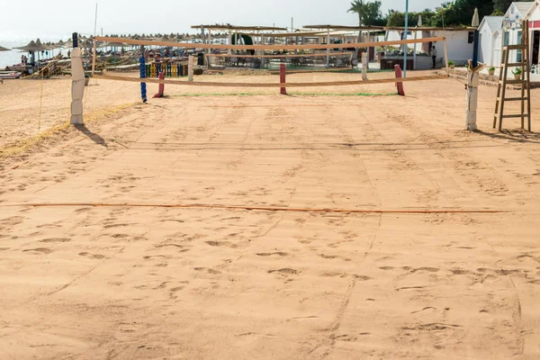 Sports and leisure, volleyball field on the sand