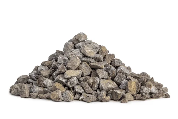 Beyaz arka plan üzerinde 5-20 mm çakıl