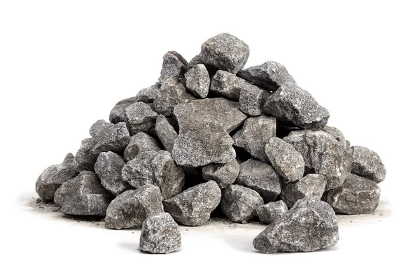 Beyaz arka plan üzerinde 20-40 mm çakıl