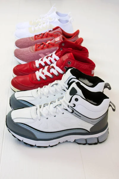 Lot Multi Colored Women Sneakers Selection — Stock Photo, Image