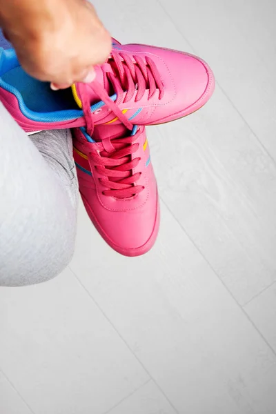 Sneakers rosa — Foto Stock