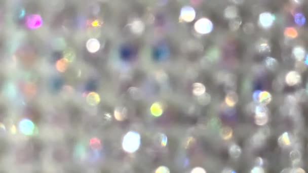 Funkelnder Hintergrund Aus Schimmernden Kristallen Schöner Bokeh — Stockvideo