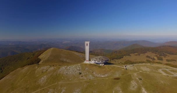 Monumento Comunicístico Buzludja Bulgaria Monumento Abandonado Montaña — Vídeo de stock