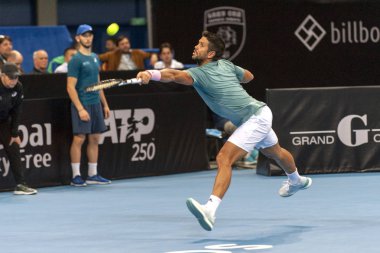 Sofya - Şubat 08.2019: Fernando Verdasco (Spa) katılmak, Sofia, Bulgaristan için Atp Sofia açık Turnuvası üzerinde Şubat 03-10, 2019 - görüntü