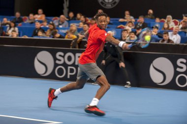 Sofya - Şubat 07.2019: Gael Monfils (Fra) katılmak, Sofia, Bulgaristan için Atp Sofia açık Turnuvası üzerinde Şubat 03-10, 2019 - görüntü