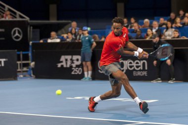 Sofya - Şubat 07.2019: Gael Monfils (Fra) katılmak, Sofia, Bulgaristan için Atp Sofia açık Turnuvası üzerinde Şubat 03-10, 2019 - görüntü
