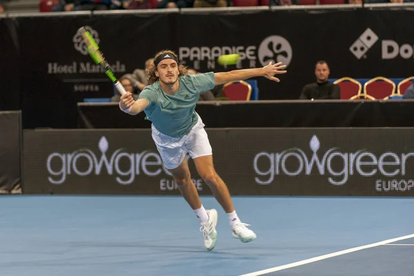 Sofia February 2019 Stefanos Tsitsipas Gre Plays Atp Sofia Open — Stock Photo, Image