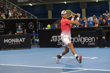 Sofya - Şubat 09.2019: Matteo Berrettini (Ita) katılmak, Sofia, Bulgaristan için Atp Sofia açık Turnuvası üzerinde Şubat 03-10, 2019 - görüntü