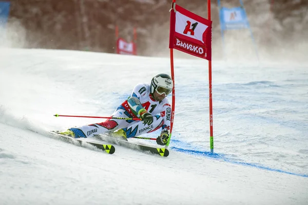 Bansko Bulgarie Février Thomas Fanara Fra Participe Slalom Géant Masculin — Photo