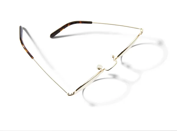 Studioaufnahme Einer Brille Auf Weißem Hintergrund Mit Schatten — Stockfoto