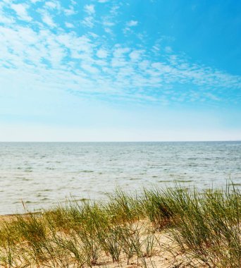 Closeup Superior Gölü üzerinde kum tepeleri