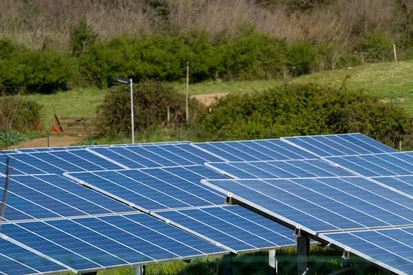 Planta Fotovoltaica Campo Cerca Roma —  Fotos de Stock