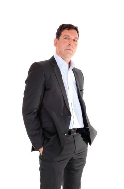 Bakan yakışıklı orta yaş birisi bir takım, görüntüsünü yakından