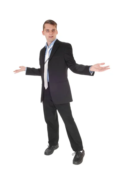 Young Business Man Puzzled What Going His Busines — Stock Photo, Image