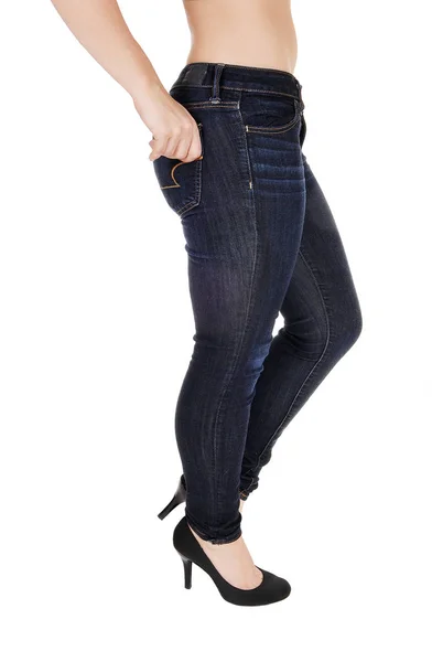 Close Image Bottom Legs Young Woman Standing — Stock Photo, Image