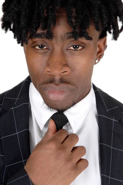 Közelről portré az afro-amerikai fiatalember — Stock Fotó