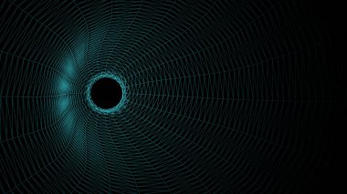 Kabarık örgü gökada bağlantıları temsil eden 3d render