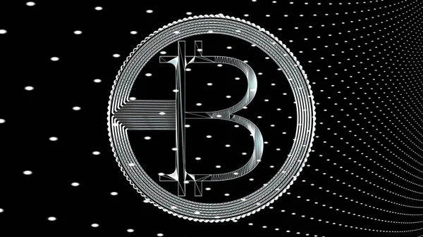 Renderização Bitcoin Ícone Agradável Para Símbolo Outros — Fotografia de Stock