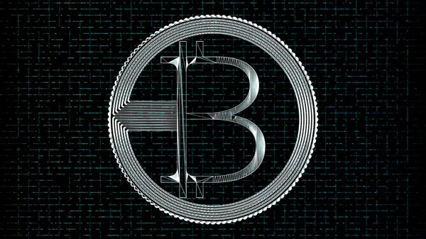 Weergave Van Mooie Icon Bitcoin Voor Symbool — Stockfoto