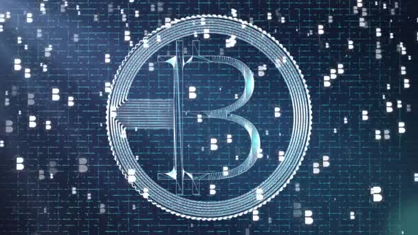 Renderização Bitcoin Ícone Agradável Para Símbolo Outros — Vídeo de Stock