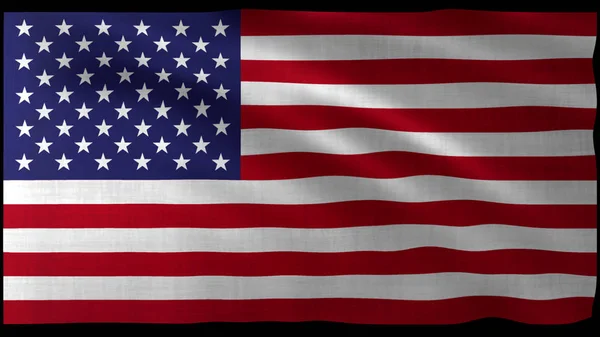 The 3d rendering of USA flag design with nice wave