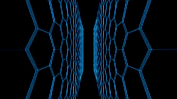 Трехмерное Изображение Абстрактного Синего Фона — стоковое видео